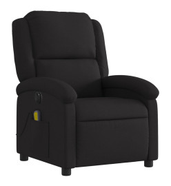 Fauteuil de massage inclinable électrique Noir Tissu