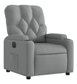 Fauteuil inclinable électrique Gris clair Tissu