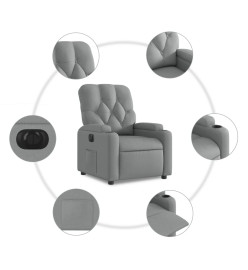 Fauteuil inclinable électrique Gris clair Tissu