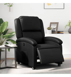 Fauteuil inclinable électrique Noir Similicuir