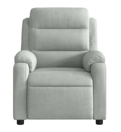 Fauteuil inclinable électrique de massage gris clair velours