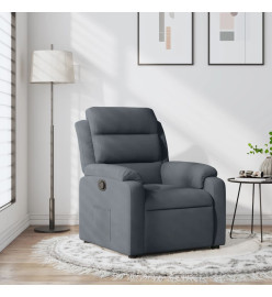 Fauteuil inclinable Gris foncé Velours