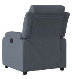 Fauteuil inclinable Gris foncé Velours