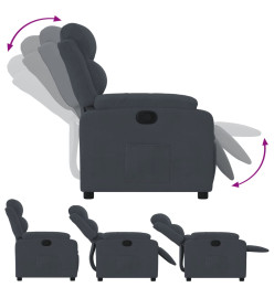 Fauteuil inclinable Gris foncé Velours