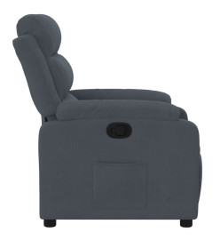 Fauteuil inclinable Gris foncé Velours