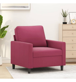 Fauteuil Rouge bordeaux 60 cm Velours