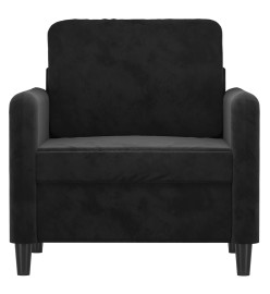 Fauteuil Noir 60 cm Velours