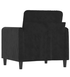 Fauteuil Noir 60 cm Velours