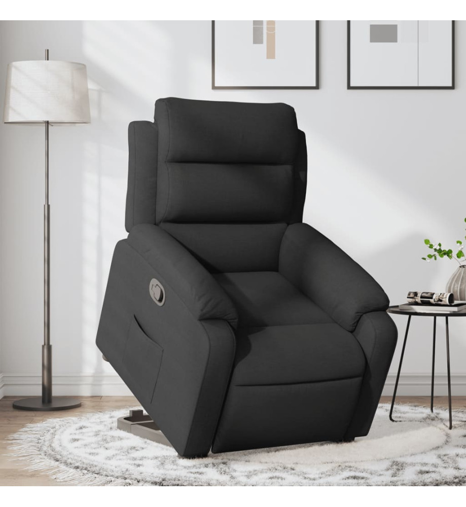 Fauteuil inclinable noir tissu