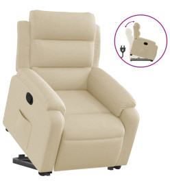 Fauteuil inclinable Crème Tissu