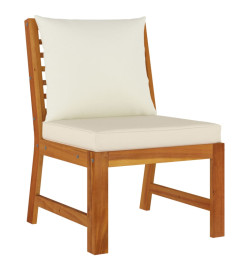 Ensemble de salle à manger de jardin coussins 7 pcs Bois acacia