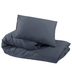 Ensemble de housse de couette Anthracite 200x200 cm Coton