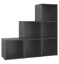 Ensemble de meubles TV 3 pcs Gris Aggloméré