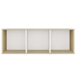 Meubles TV 4 pcs Blanc et chêne sonoma 107x35x37 cm Aggloméré