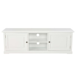 Meuble TV Blanc 120x30x40 cm Bois