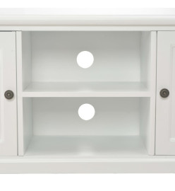 Meuble TV Blanc 120x30x40 cm Bois