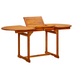Table à dîner de jardin (120-170)x80x75 cm Bois d'acacia massif