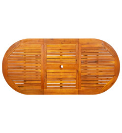 Table à dîner de jardin (120-170)x80x75 cm Bois d'acacia massif
