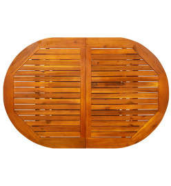 Table à dîner de jardin (120-170)x80x75 cm Bois d'acacia massif