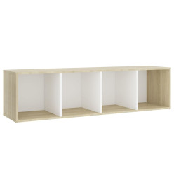 Ensemble de meubles TV 3 pcs Blanc et chêne sonoma Aggloméré