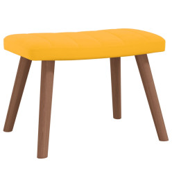 Chaise à bascule avec repose-pied Jaune moutarde Velours