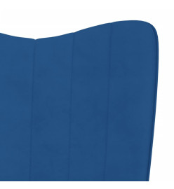 Chaise à bascule Bleu Velours