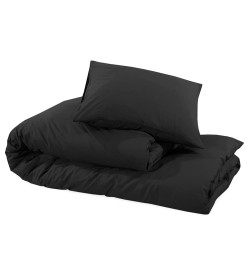 Ensemble de housse de couette Noir 260x240 cm Coton