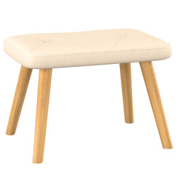 Chaise à bascule avec repose-pied Crème Tissu