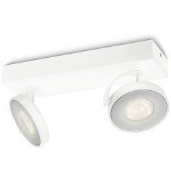 Philips myLiving Projecteur à LED Clockwork 2x4,5 W blanc 531723116