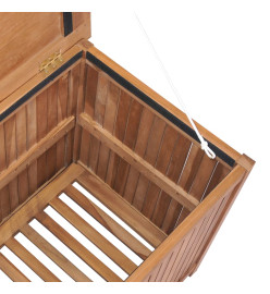 Boîte de rangement de jardin 120x50x58 cm Bois de teck solide