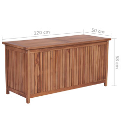 Boîte de rangement de jardin 120x50x58 cm Bois de teck solide