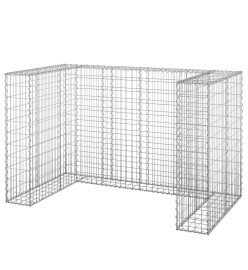 Mur en gabion pour poubelles Acier galvanisé 180x100x110 cm