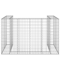 Mur en gabion pour poubelles Acier galvanisé 180x100x110 cm