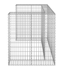 Mur en gabion pour poubelles Acier galvanisé 180x100x110 cm