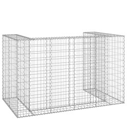 Mur en gabion pour poubelles Acier galvanisé 180x100x110 cm