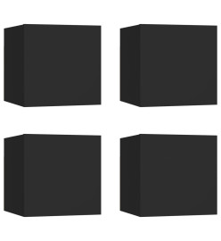 Meubles TV muraux 4 pcs Noir 30,5x30x30 cm