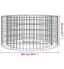 Foyer en gabion Ø 100 cm fer galvanisé