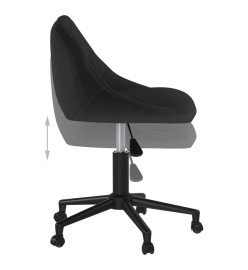 Chaise pivotante de bureau Noir Velours