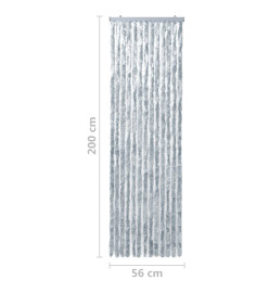 Moustiquaire Blanc et gris 56x200 cm Chenille