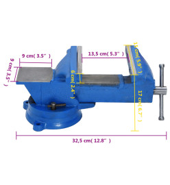 Étau d'établi bleu 150 mm fonte