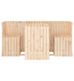 Set de balcon 2 places bois de pin massif
