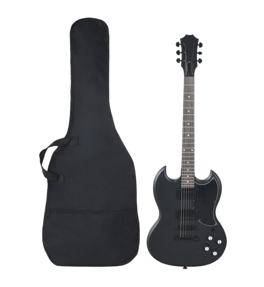 Guitare électrique pour débutants avec sac noir 4/4 39"