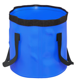 Seaux pliables 2 pcs bleu 20 L PVC