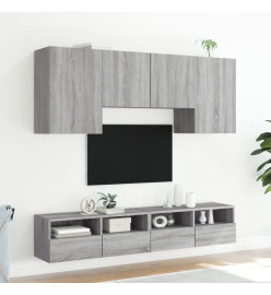 Unités murales TV 5 pcs sonoma gris bois d'ingénierie