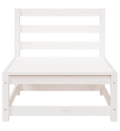 Canapés de jardin sans accoudoirs 3 pcs blanc bois pin massif