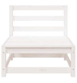 Canapés de jardin sans accoudoirs 2 pcs blanc bois pin massif