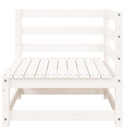 Canapé de jardin 2 places blanc bois de pin massif