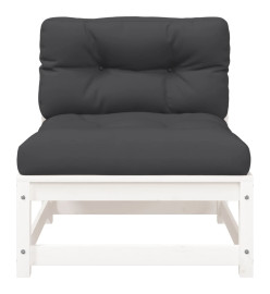 Canapés de jardin sans accoudoirs coussins 2pcs bois massif pin