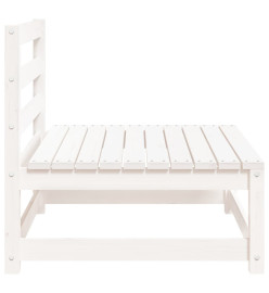 Canapé de jardin sans accoudoirs blanc bois de pin massif