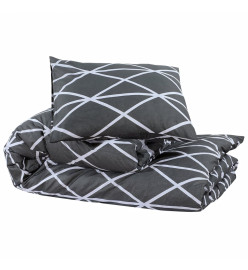 Ensemble de housse de couette Gris 240x220 cm Coton